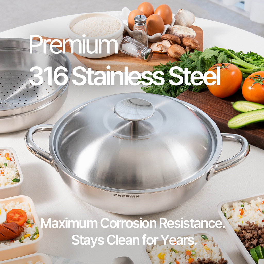 11-inch 316 STS Partywok