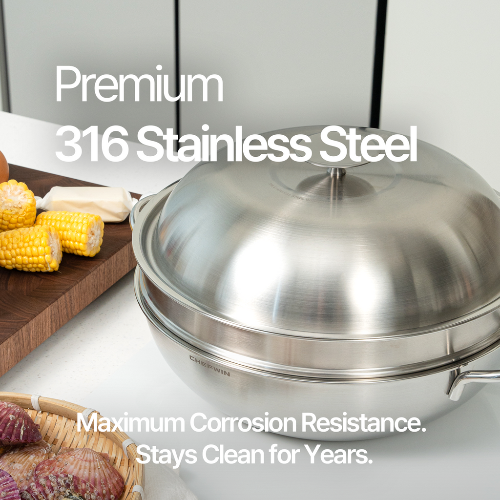 12.6-inch 316 STS Partywok