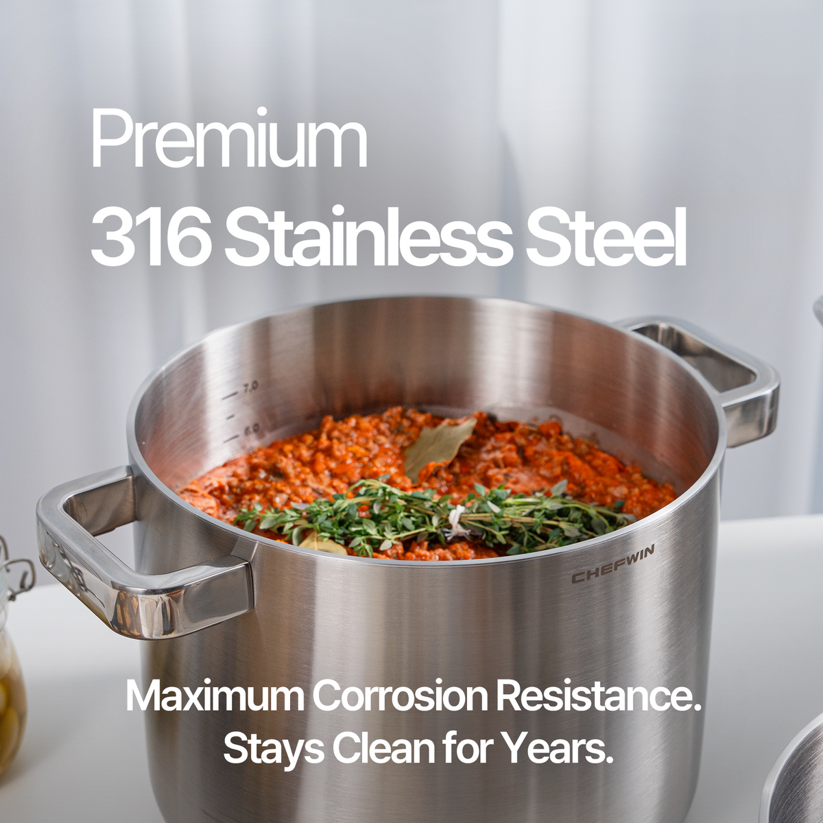 316 STS Stock Pot 8.5 Quart