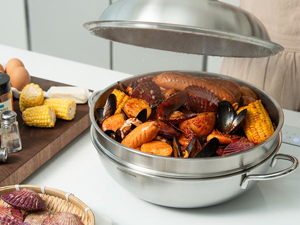 12.6-inch 316 STS Partywok