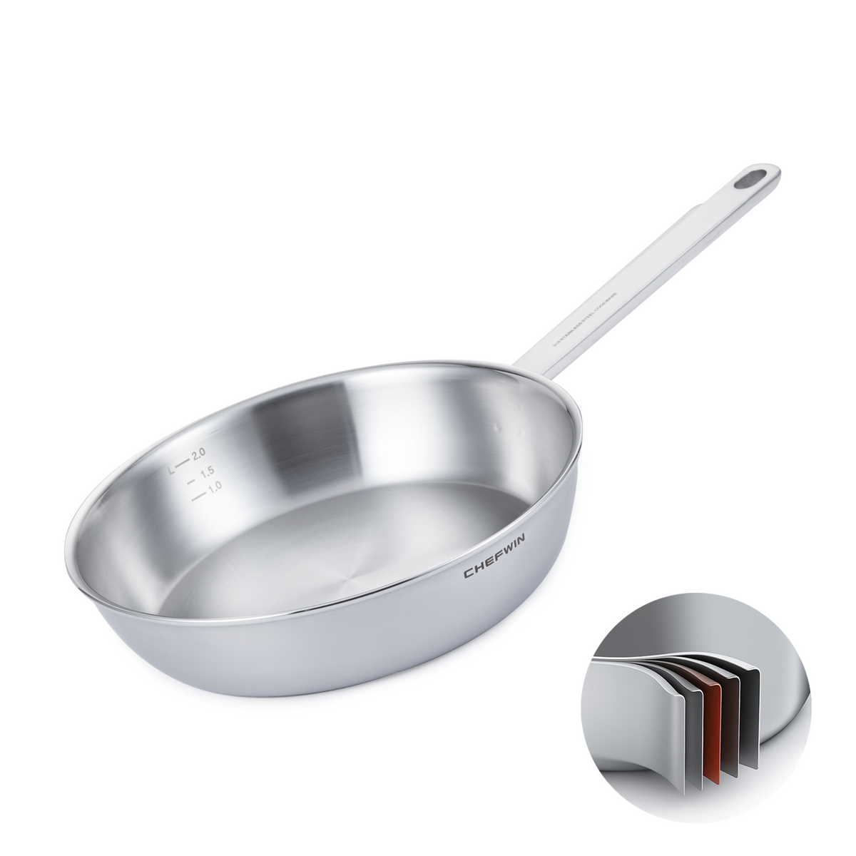 11-Inch 316 STS Copper Core Skillet Frying Pan