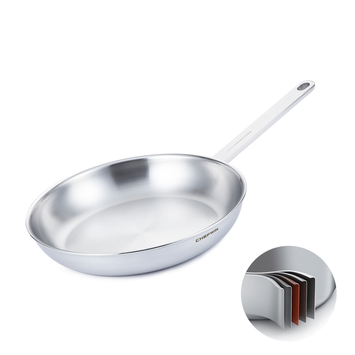 10.2-Inch 316 STS Copper Core Skillet Saute Pan