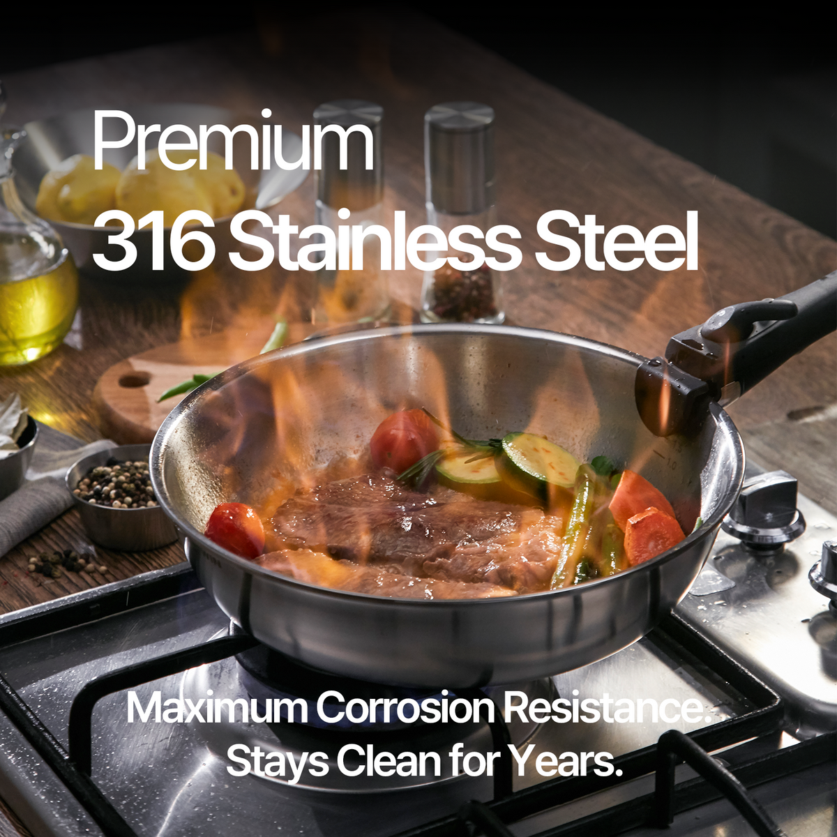 316 STS Removable Handle Cookware Collection