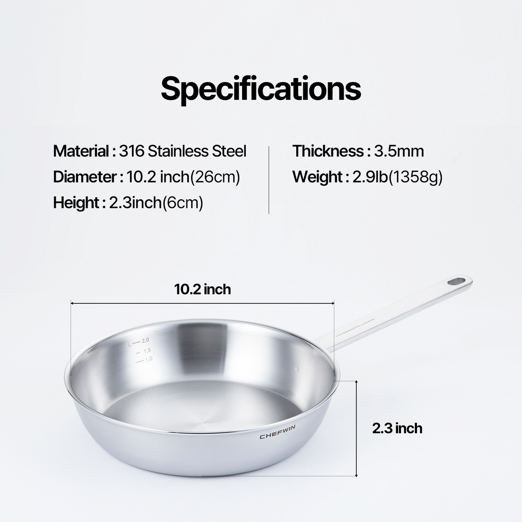 11-Inch 316 STS Frying Pan