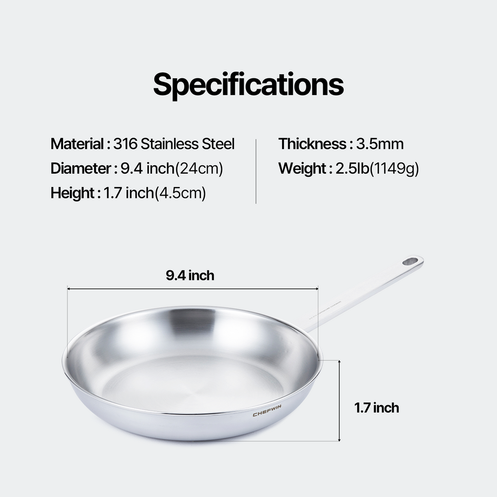 11-Inch 316 STS Frying Pan