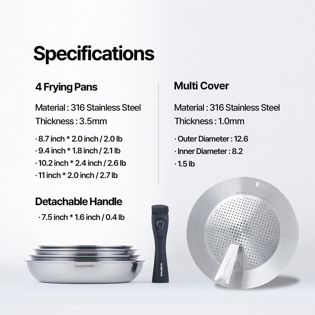 316 STS Removable Handle Cookware Collection