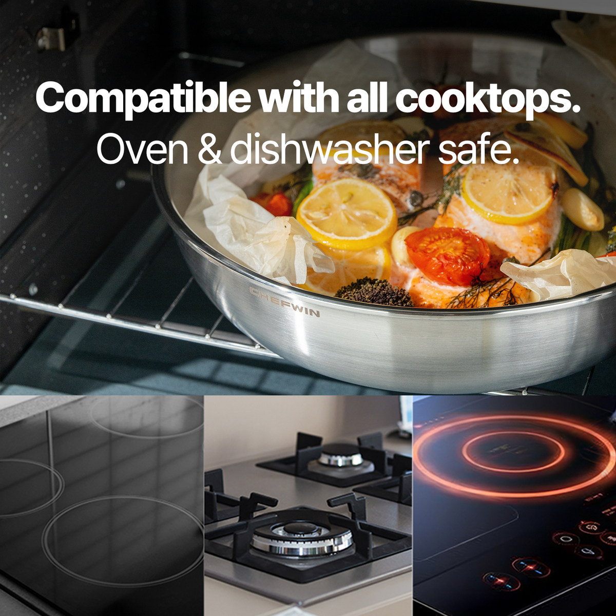 11-Inch 316 STS Copper Core Skillet Frying Pan